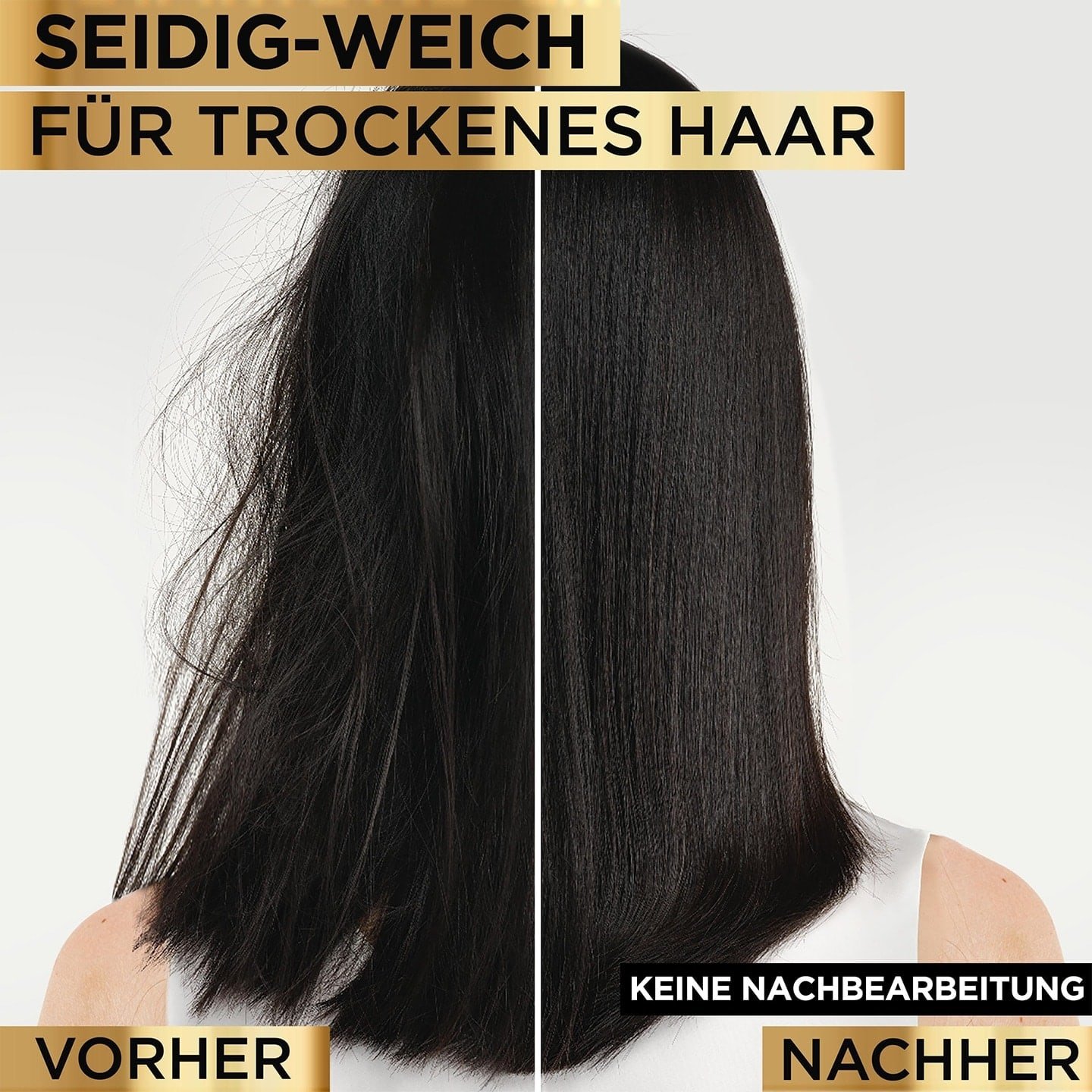Advanced Hair Science Nährpflege-Shampoo - Anwendung vorher / nachher Vergleich